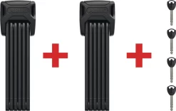 Abus BORDO XPlus™ 6000K/90 Black SH TwinSet