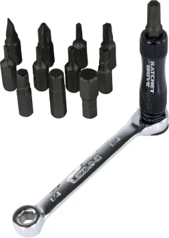 Lezyne Werkzeug Ratchet Kit Mit Tasche, Schwarz/Nickel