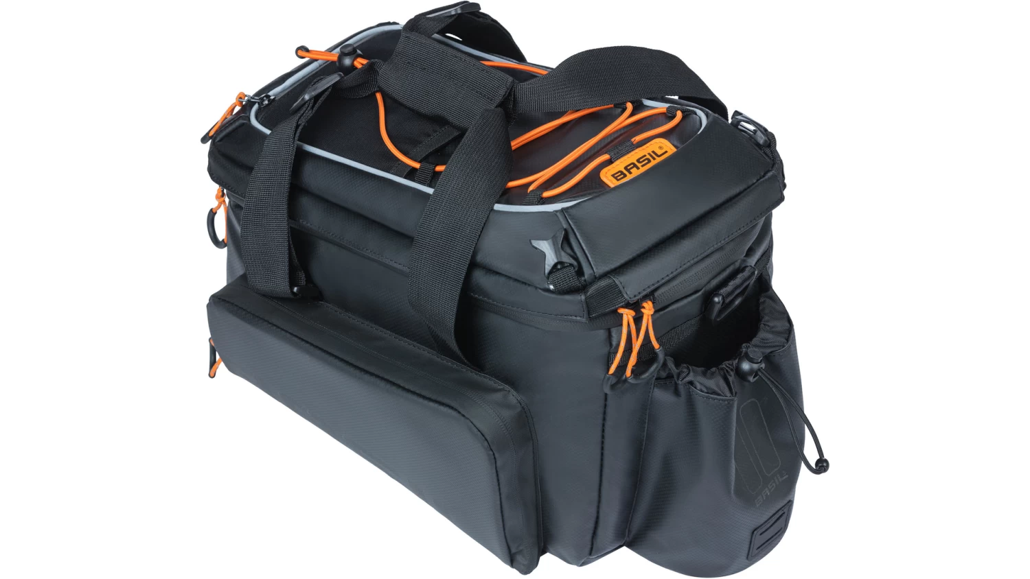 Basil Gepäckträgertasche "Miles XL Pro MIK", Black Orange 1 Basil Gepäckträgertasche "Miles XL Pro MIK", Black Orange