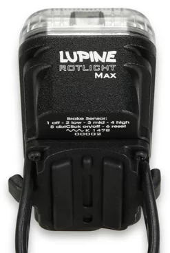 Lupine Rotlicht Max Mit StVZO Zulassung -Fahrradzubehör Geschäft rotlicht max stvzo rueckseit